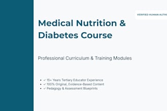 develop medical nutrition diabetes training modules