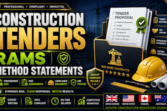 write construction tenders rams method statements bids and procurement documents