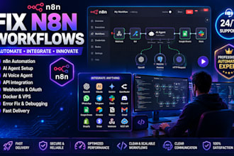 fix n8n workflow automation n8n ai agent n8n ai voice agent n8n api integration