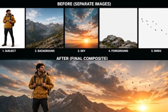 do photoshop image editing, image manipulation, compositing and retouching
