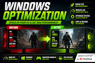 optimize and speed up your windows PC for gaming, remotely