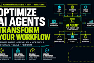 optimize hermes agent, openclaw, mcp ai agents  autonomous workflows agentic