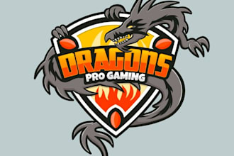 create asian dragon mascot logo design with 1day delivery