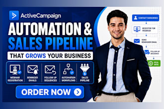 setup activecampaign automation webinar registration remindar emails follow up