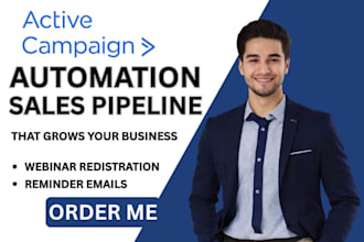 setup activecampaign automation webinar registration remindar emails follow up