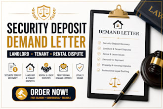 draft security deposit demand letter landlord tenant rental dispute notice