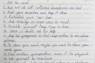 write asthetic handwritten pages