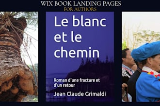 design a wix landing page for your book