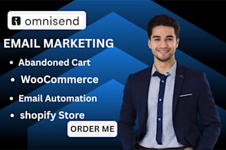 setup omnisend abandoned cart email sms flow shopify store