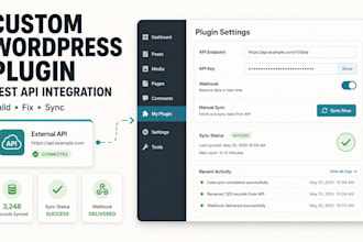 build or fix wordpress plugins and rest apis