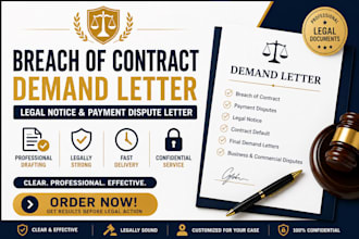 draft breach of contract demand letter legal notice and payment dispute letter