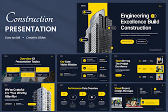 design company profile civil engineering PPT deck constrution proposer deck