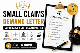 draft small claims demand letter court notice debt recovery and legal notice