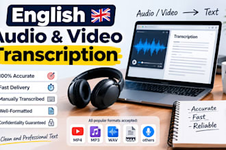 transcribe english audio and video accurately