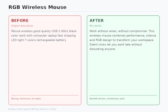 write 3 SEO optimized product descriptions for your store
