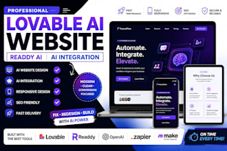 design loveable ai website, ai website  design and ai integration website