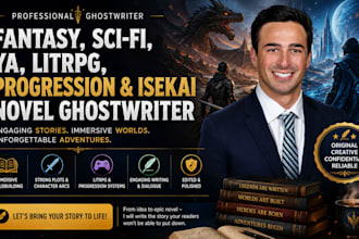 ghostwrite fantasy ya fiction sci fi, ya, litrpg, progression isekai novel ebook