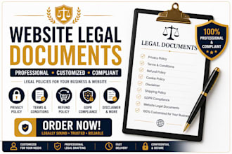draft privacy policy terms conditions refund policy gdpr and disclaimer