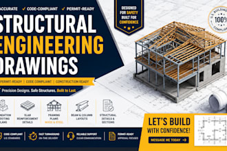 design structural engineering drawing for foundation slab and framing plans ca