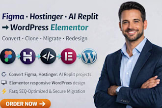 convert clone lovable figma hostinger ai replit to elementor wordpress website