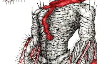 create dark horror drawing