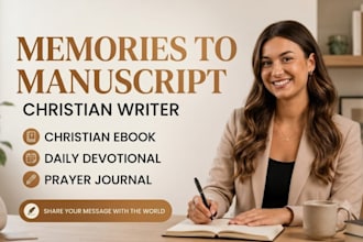 write premium daily devotional, prayer journal, or write christian ebook