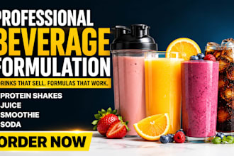 formulate beverage products drinks protein shakes juice soda and smoothie