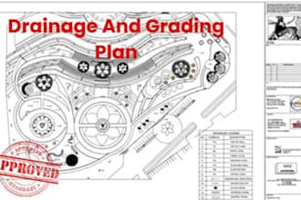 design civil and structural drawing grading and drainage calculation wall design
