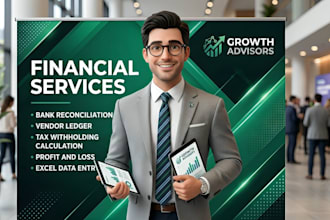 do a bank reconciliation, vendor ledger, profit and loss
