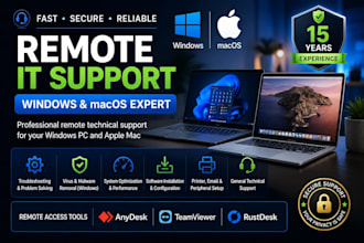 fix windows PC and apple mac issues remotely