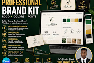 design a modern canva brand kit for your business