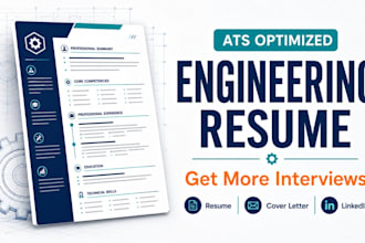 write an ats friendly engineering resume and cover letter