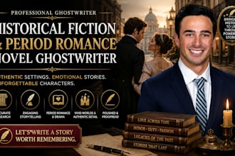 ghostwrite romance novel ebook historical fiction ebook writer period story