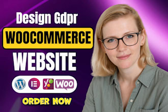 build, customize, optimize woocommerce website online store with gdpr dsgvo