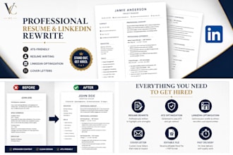 deliver engaging resumes, cvs, and linkedin pages