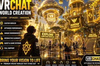 create custom vrchat world vrc world 3d game environment creation vrchat world