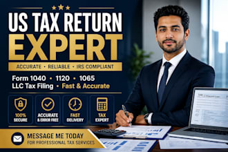 prepare and file US tax returns, form 1040, 1120, 1065, llc tax filing
