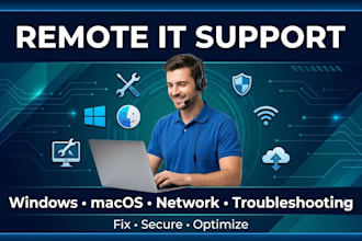 troubleshoot windows, mac, wifi, printer, and software issues
