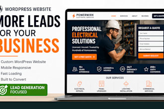 build a lead generating wordpress website for contractors and electricians