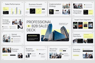 design b2b sales deck standout company sales deck or business plan proposal deck