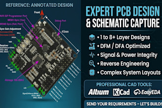 design multi layer pcb layout in altium kicad easyeda pcb design circuit design