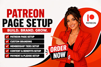 create patreon profile page setup, branding and membership tiers