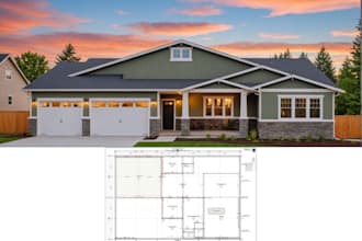 generate an ai construction a full material cost estimate and blueprint set