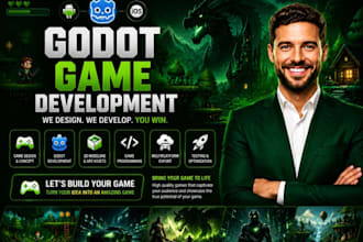 develop PC game using godot, 2d 3d godot game using godot 4