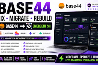 fix migrate base44 to emergent sh claude code lovable bolt supabase base44 app