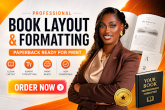 design a professional book layout and format your paperback for print