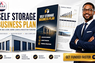 write self storage sba real estate business plan for bank loan investor funding