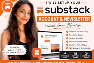 fully setup substack account substack newsletter subsatck promotion