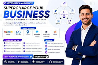 integrate zoho crm meta ads callrail paystack smartsheet zapier ai automation