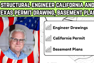 structural engineer california and texas permit drawing, basement plan mep plan